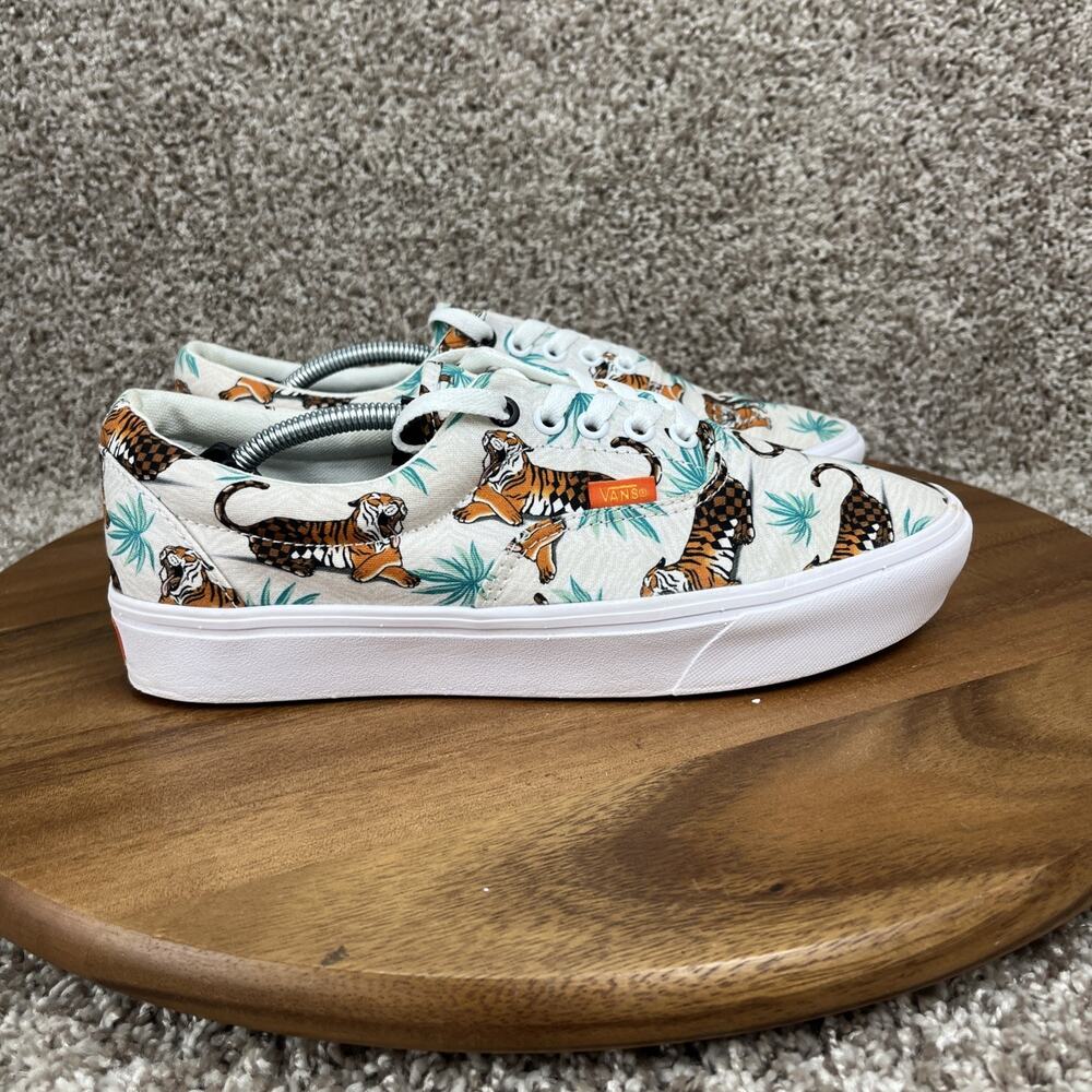 Vans Mens Size 8.5 Discovery Comfycush Era Project Cat Multicolor Tiger Sneakers